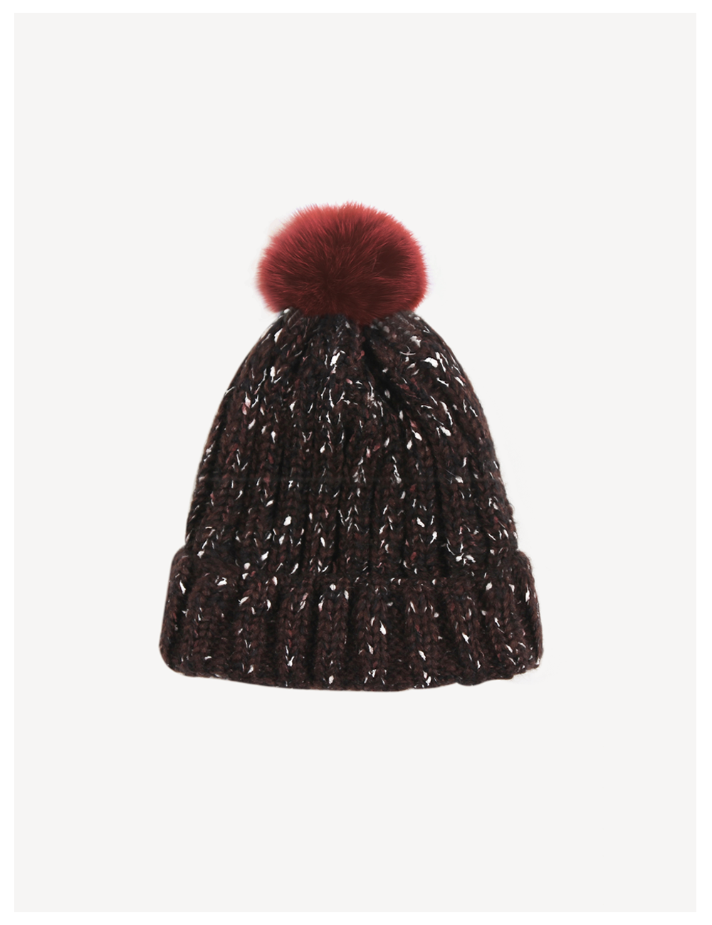 Lovable Fox knit Hat_Brown