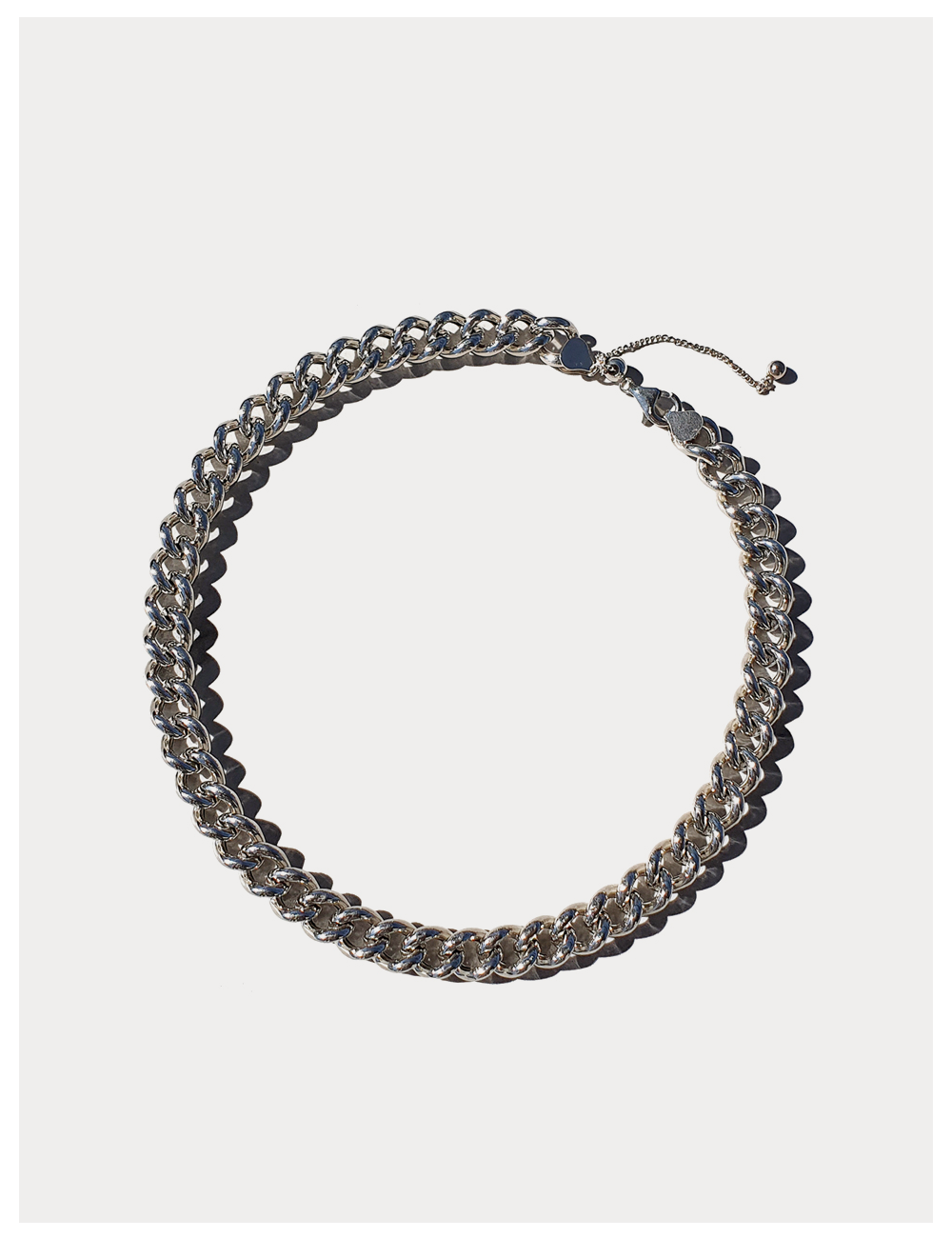 실버 럭셔리 볼드 체인 목걸이(Silver Luxury Bold Chain Necklace)