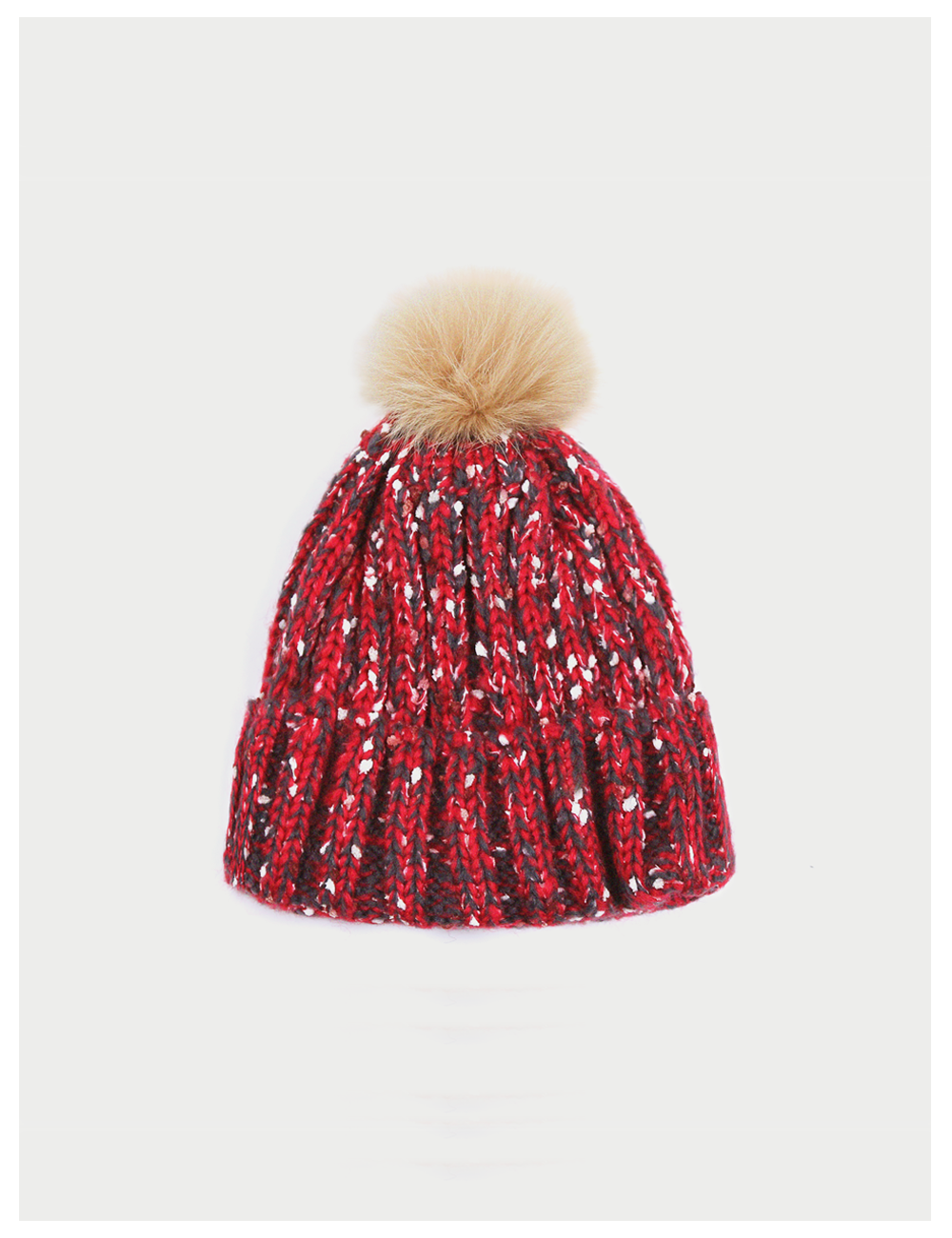 Lovable Fox knit Hat_Red