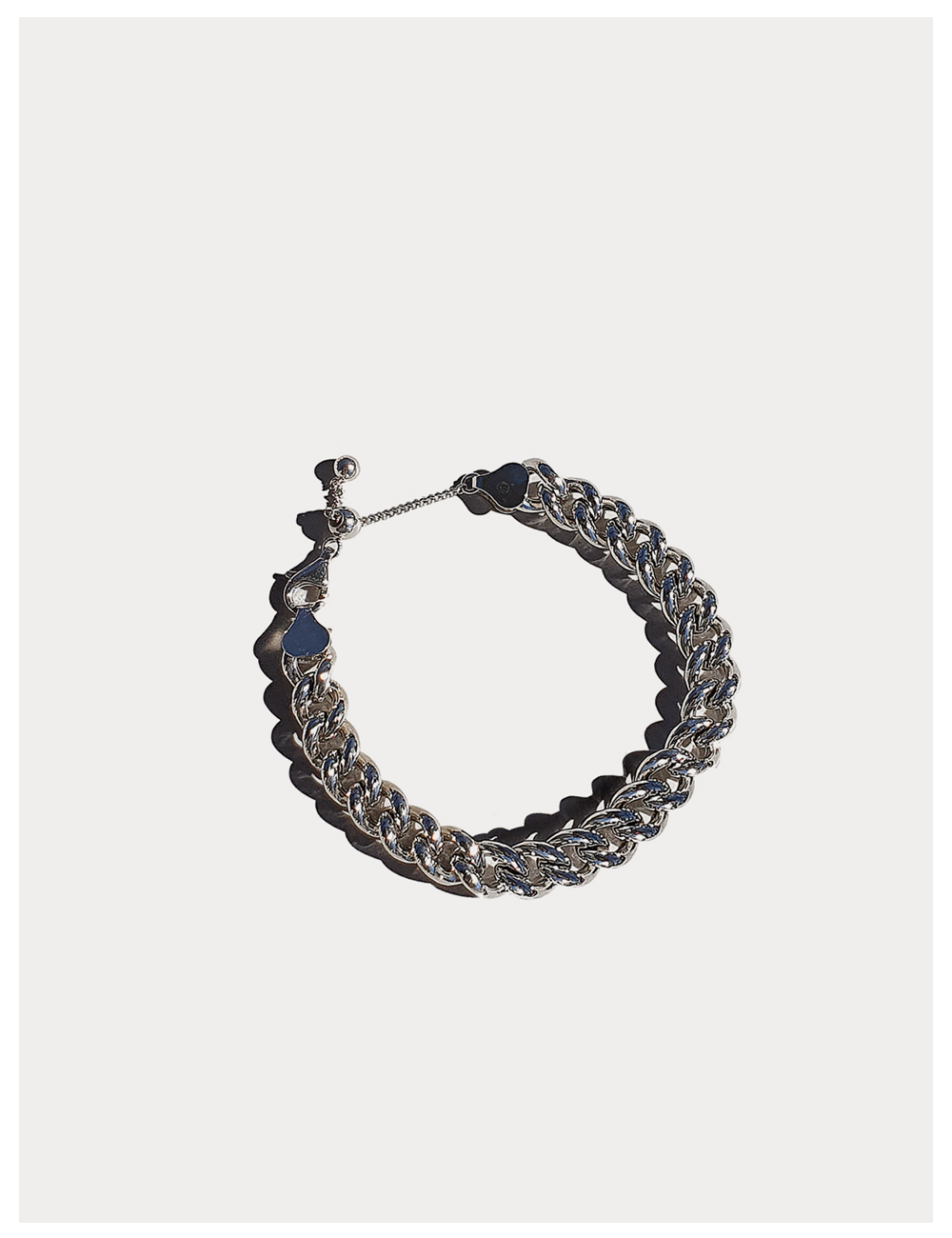 실버 럭셔리 볼드 체인 팔찌( Silver Luxury Bold Chain Bracelet)