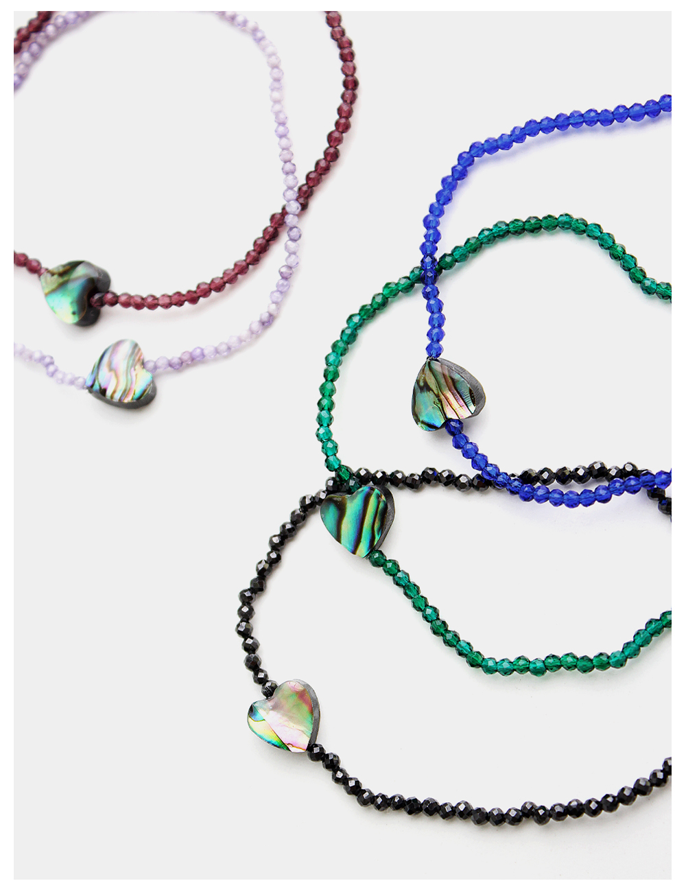Lovely colorful heart crystal bracelet 러블리 컬러풀 하트 크리스탈 팔찌