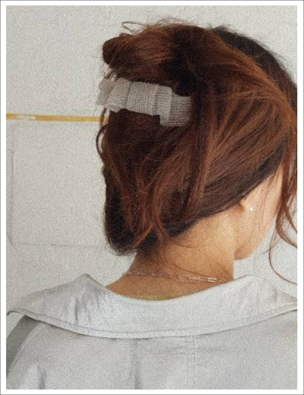 Bling net Ribbon hair pin 비즈 메탈사 헤어핀